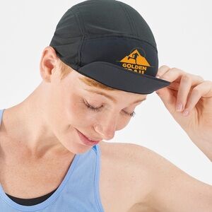 Salomon Black Cap AIR LOGO-BLACK-Autumn Blaze golden trail